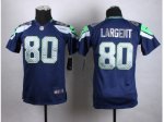 Youth Nike Seattle Seahawks #80 Steve Largent blue jerseys