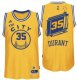 nba golden state warriors#35 kevin durant gold throwback jerseys