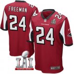 Youth NIKE NFL Atlanta Falcons #24 Devonta Freeman Red Super Bowl LI Bound Jersey
