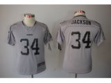 Nike Youth Oakland Raiders #34 Bo Jackson grey jerseys[Lights Out]