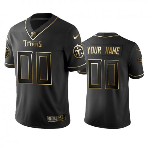 2019 Tennessee Titans Custom Black Golden Edition Vapor Untouchable Limited Jersey - Men\'s