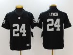 Youth NFL Oakland Raiders #24 Marshawn Lynch Nike Black Vapor Untouchable Limited Jerseys