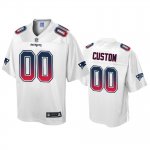 New England Patriots Custom White Fade Fashion Jersey - Men's