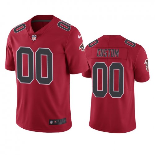 Atlanta Falcons #00 Men\'s Red Custom Color Rush Limited Jersey