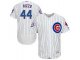 mlb chicago cubs #44 anthony rizzo majestic white flexbase authentic collection jersey with 100 years at wrigley field commemorative patch