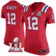 Women's NIKE NFL New England Patriots #12 Tom Brady Red Super Bowl LI Bound Jersey