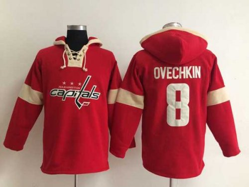 nhl washington capitals #8 ovechkin red-cream [pullover hooded s