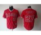 mlb los angeles angels #27 trout red jerseys