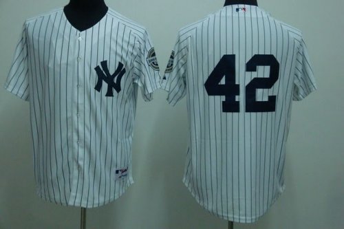 Baseball Jerseys new york yankees #42 rivera white(2009 logo)