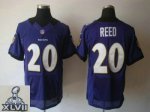 2013 super bowl xlvii nike baltimore ravens #20 reed purple [Eli