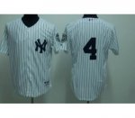 New York Yankees #4 Lou Gehrig 2009 world series patchs white