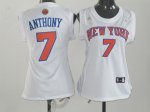women jersey new york knicks #7 anthony white nba jerseys