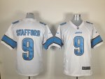 nike nfl detroit lions #9 stafford white jersey [game]