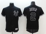 Men MLB New York Yankees #2 Derek Jeter Black Fashion Flexbase Authentic Collection Stitched Jerseys