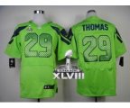 2014 super bowl xlviii seattle seahawks #29 earl thomas green [E