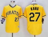 mlb pittsburgh pirates #27 jung-ho kang majestic gold flexbase authentic collection cooperstown jerseys