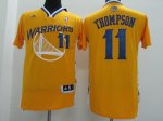 nba golden state warriors #11 klay thompson yellow short sleeve jerseys