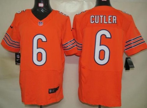 nike nfl chicago bears #6 cutler elite orange jerseys