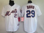 Baseball Jerseys new york mets #29 davis white (blue strip)