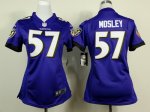 nike women nfl baltimore ravens #57 mosley purple jerseys