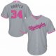 mlb washington nationals #34 bryce harper gary home 2016 mother's day cool base jersey