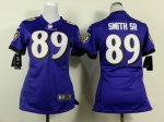 nike women nfl baltimore ravens #89 smithsr purple jerseys