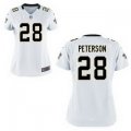 Women NFL New Orleans Saints #28 Adrian Peterson Nike White Game Jerseys