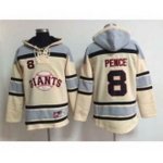 mlb jerseys san francisco giants #8 pence cream pullover hooded sweatshirt