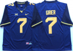 West Virginia Mountaineers Blue #7 Will Grier College Jersey