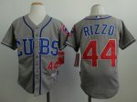 youth mlb chicago cubs #44 anthony rizzo grey cool base jerseys