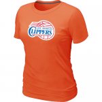 women nba los angeles clippers big & tall primary logo orange T-