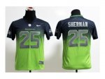 Youth nike seattle seahawks #25 sherman blue-green [Elite II dri