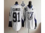 NHL Tampa Bay Lightning #91 Steven Stamkos White 2015 Stanley Cu