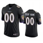 Baltimore Ravens Custom Black 100th Season Vapor Limited Jersey