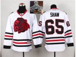 NHL Chicago Blackhawks #65 Andrew Shaw White(Red Skull) 2014 Sta