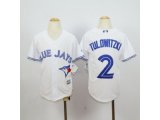 Youth MLB Toronto Blue Jays #2 Troy Tulowitzki White jerseys