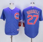 mlb chicago cubs #27 addison russell blue alternate cool base jerseys