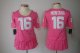 nike women nfl san francisco 49ers #16 montana pink [breast canc