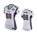 New England Patriots Custom White Nike Super Bowl LIII Jersey - Women