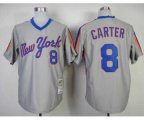 mlb new york mets #8 carter grey m&n jerseys