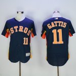 mlb houston astros #11 evan gattis majestic navy flexbase authentic collection player jerseys