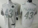 Nike Pittsburgh Steelers #43 Troy Polamalu game white Platinum