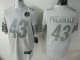 Nike Pittsburgh Steelers #43 Troy Polamalu game white Platinum