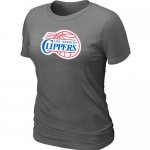 women nba los angeles clippers big & tall primary logo D.grey T-