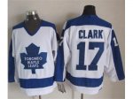 NHL Toronto Maple Leafs #17 Wendel Clark White Blue CCM Throwbac