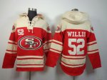 nike nfl san francisco 49ers #52 willis cream-red [pullover hood
