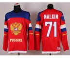 2014 winter olympics nhl jerseys #71 malkin red Russia