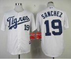 mlb detroit tigers #19 sanchez white jerseys [2013 new]