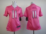 nike women nfl atlanta falcons #11 jones pink jerseys [nike love
