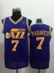 nba utah jazz #7 maravich purple jerseys